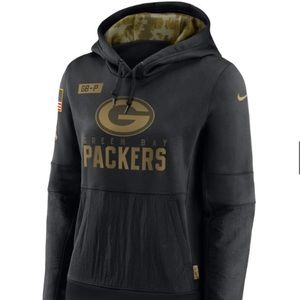 Green Bay Packers Nike Women's Salute to Service Performance Pullover Hoodie